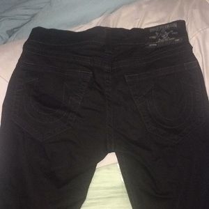Black True Religion Slim Fit Jeans